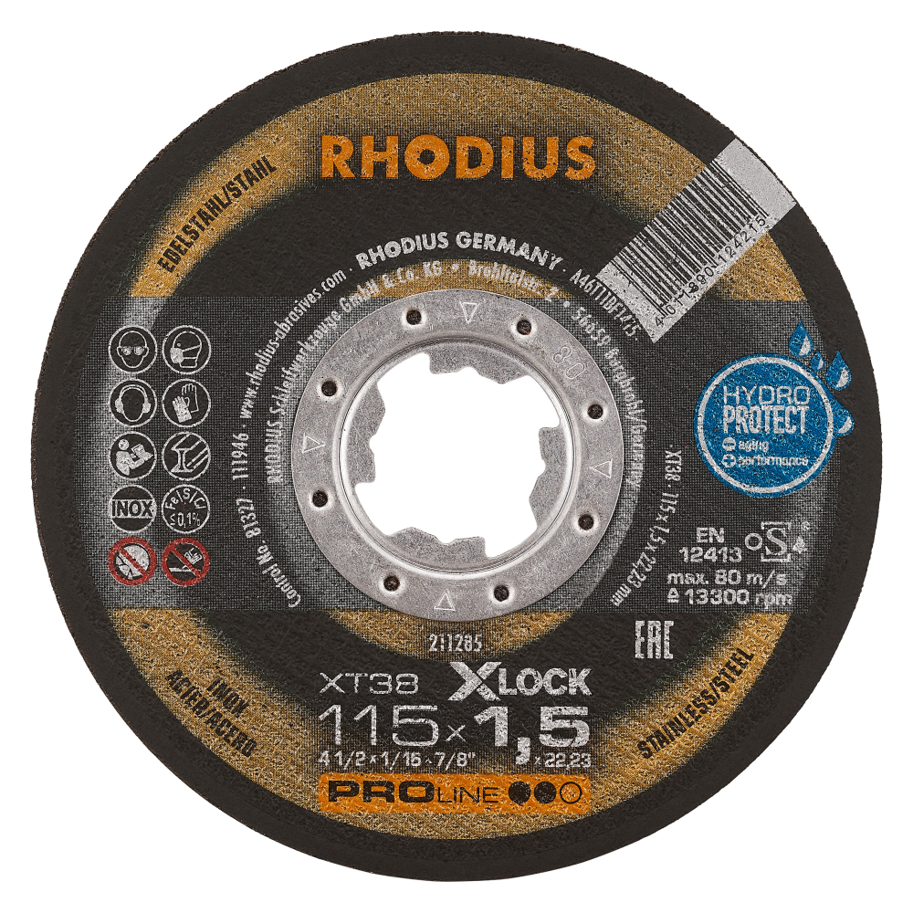 25x Rhodius Extradünne Trennscheibe XT38 X-LOCK 115 x 1,5 x 22,23