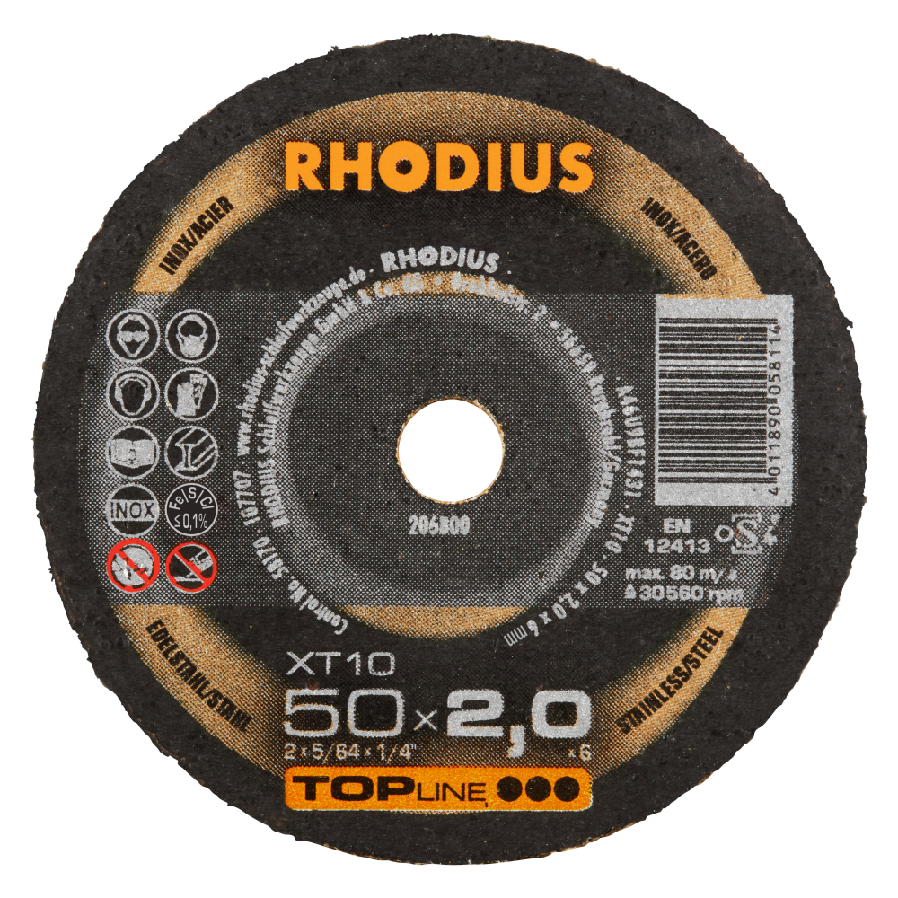 25x Rhodius Extradünne Mini Trennscheibe XT10 MINI 50 x 2,0 x 6,00